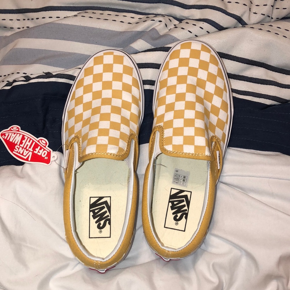 Yellow Checkered Vans